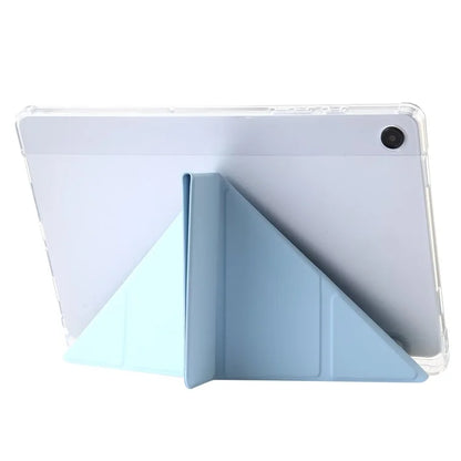 For Samsung Galaxy Tab A9+ Tablet Case PU+Acrylic+TPU Tri-fold Stand Cover