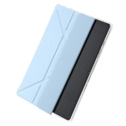 For Samsung Galaxy Tab A9+ Tablet Case PU+Acrylic+TPU Tri-fold Stand Cover