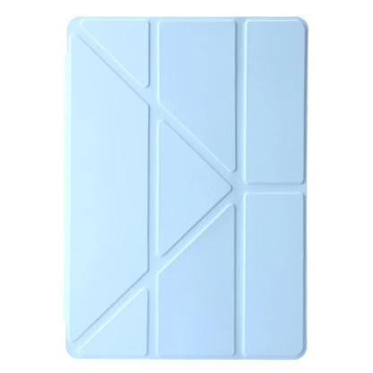For Samsung Galaxy Tab A9+ Tablet Case PU+Acrylic+TPU Tri-fold Stand Cover