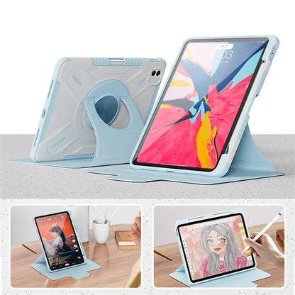 For iPad Pro 11-inch (2018) / (2020) / (2021) / (2022) Case Auto Wake / Sleep PU+TPU Tablet Cover with Rotating Stand