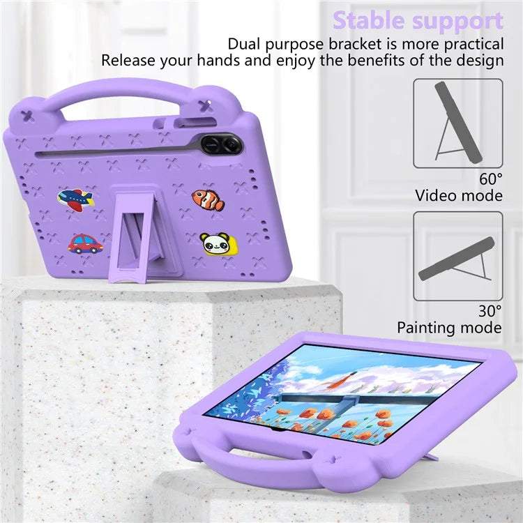 For Honor Pad X9 / Pad X8 Pro EVA Case Kickstand Anti-drop Kids Tablet Cover
