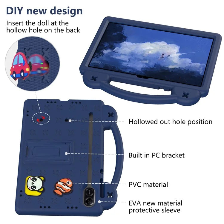 For Honor Pad X9 / Pad X8 Pro EVA Case Kickstand Anti-drop Kids Tablet Cover