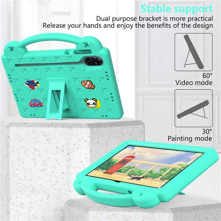 For Honor Pad X9 / Pad X8 Pro EVA Case Kickstand Anti-drop Kids Tablet Cover