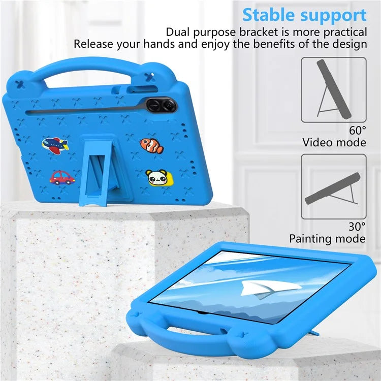 For Honor Pad X9 / Pad X8 Pro EVA Case Kickstand Anti-drop Kids Tablet Cover