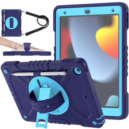 X-Shaped Series for iPad 10.2 (2019) / (2020) / (2021) Case Tablet Cover with Shoulder Strap / Hand Strap