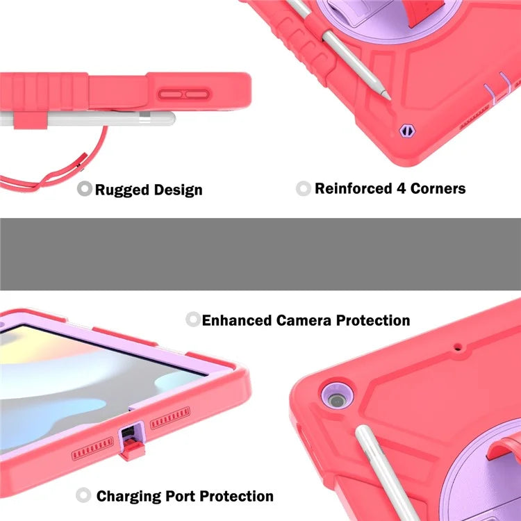 X-Shaped Series for iPad 10.2 (2019) / (2020) / (2021) Case Tablet Cover with Shoulder Strap / Hand Strap
