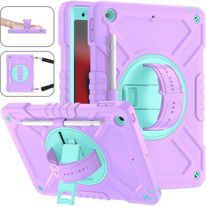 X-Shaped Series for iPad 10.2 (2019) / (2020) / (2021) Case Tablet Cover with Shoulder Strap / Hand Strap