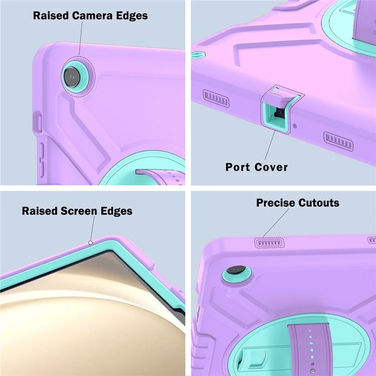 X-Shaped Series for Samsung Galaxy Tab A9+ Case PC+Silicone Rugged Shockproof Tablet Cover
