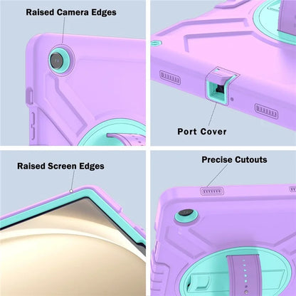 X-Shaped Series for Samsung Galaxy Tab A9+ Case PC+Silicone Rugged Shockproof Tablet Cover