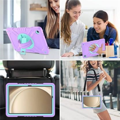 X-Shaped Series for Samsung Galaxy Tab A9+ Case PC+Silicone Rugged Shockproof Tablet Cover