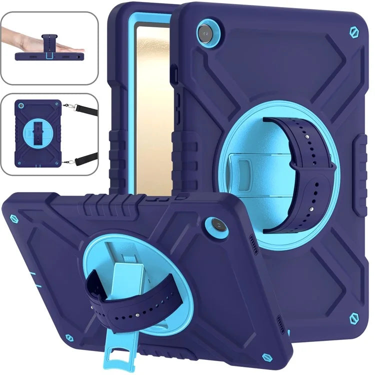 X-Shaped Series for Samsung Galaxy Tab A9+ Case PC+Silicone Rugged Shockproof Tablet Cover