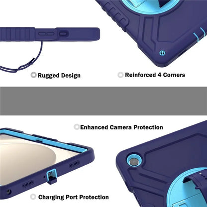 X-Shaped Series for Samsung Galaxy Tab A9+ Case PC+Silicone Rugged Shockproof Tablet Cover