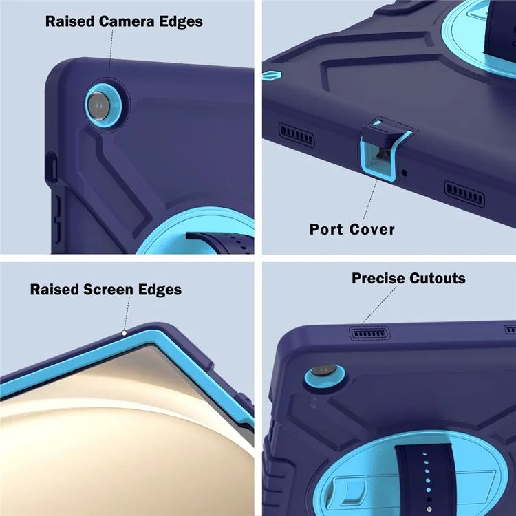 X-Shaped Series for Samsung Galaxy Tab A9+ Case PC+Silicone Rugged Shockproof Tablet Cover