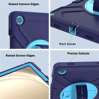 X-Shaped Series for Samsung Galaxy Tab A9+ Case PC+Silicone Rugged Shockproof Tablet Cover