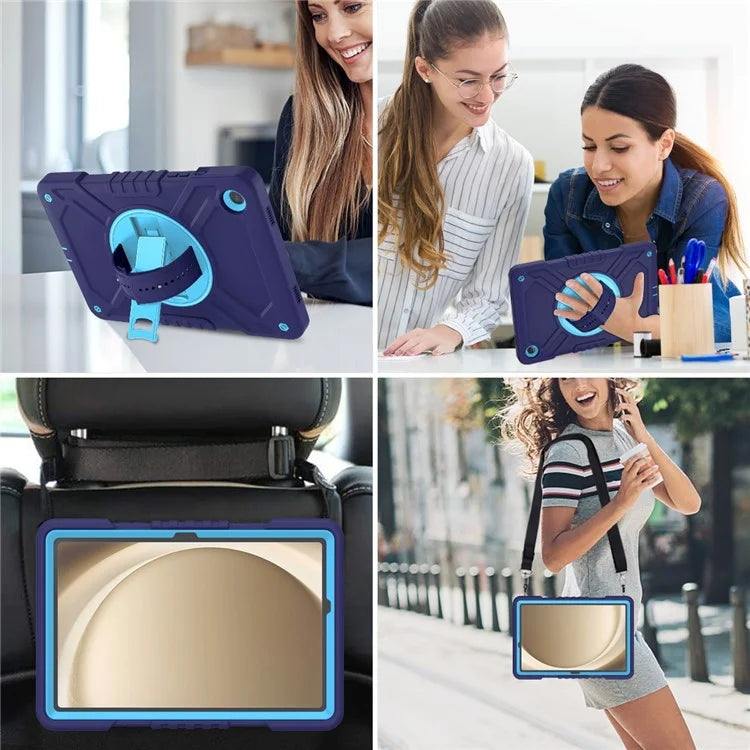 X-Shaped Series for Samsung Galaxy Tab A9+ Case PC+Silicone Rugged Shockproof Tablet Cover