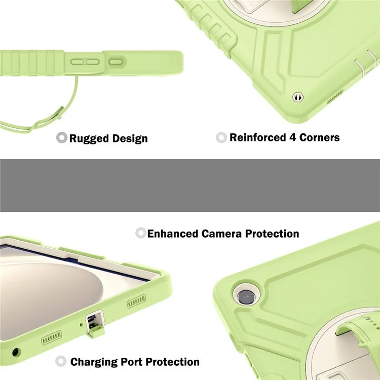 X-Shaped Series for Samsung Galaxy Tab A9+ Case PC+Silicone Rugged Shockproof Tablet Cover