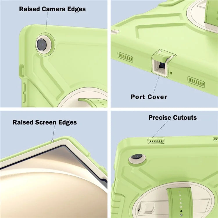 X-Shaped Series for Samsung Galaxy Tab A9+ Case PC+Silicone Rugged Shockproof Tablet Cover