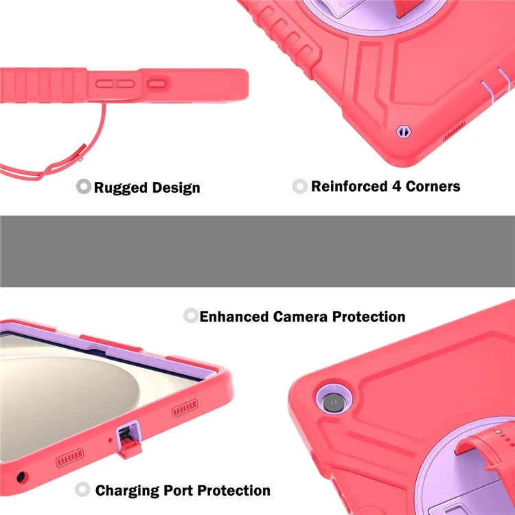 X-Shaped Series for Samsung Galaxy Tab A9+ Case PC+Silicone Rugged Shockproof Tablet Cover