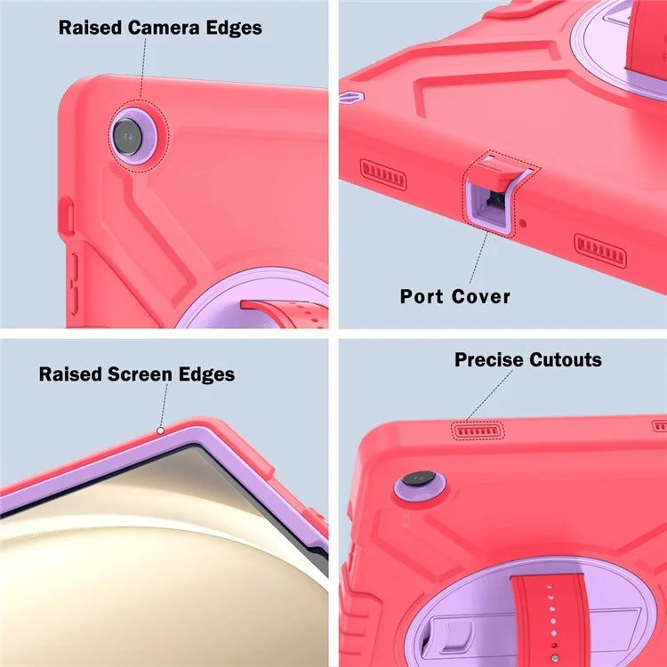 X-Shaped Series for Samsung Galaxy Tab A9+ Case PC+Silicone Rugged Shockproof Tablet Cover