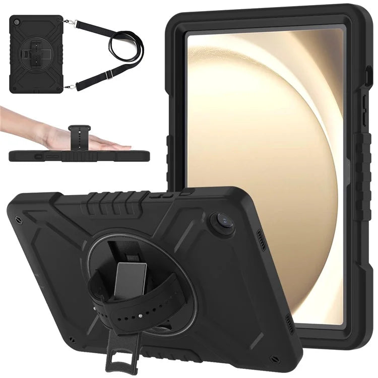 X-Shaped Series for Samsung Galaxy Tab A9+ Case PC+Silicone Rugged Shockproof Tablet Cover