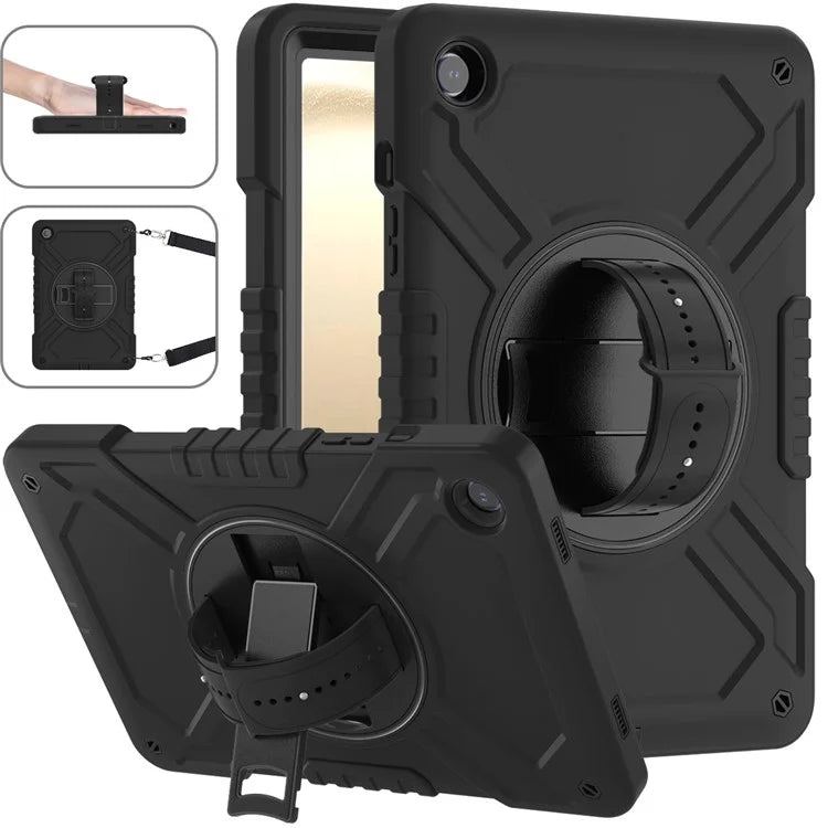 X-Shaped Series for Samsung Galaxy Tab A9+ Case PC+Silicone Rugged Shockproof Tablet Cover