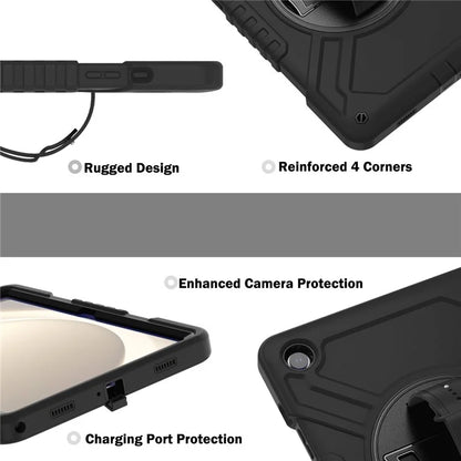 X-Shaped Series for Samsung Galaxy Tab A9+ Case PC+Silicone Rugged Shockproof Tablet Cover