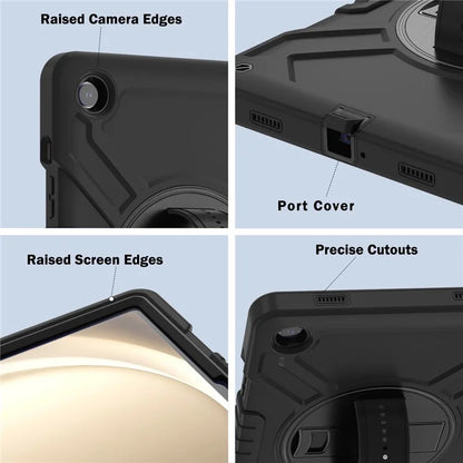 X-Shaped Series for Samsung Galaxy Tab A9+ Case PC+Silicone Rugged Shockproof Tablet Cover