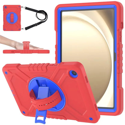 X-Shaped Series for Samsung Galaxy Tab A9+ Case PC+Silicone Rugged Shockproof Tablet Cover