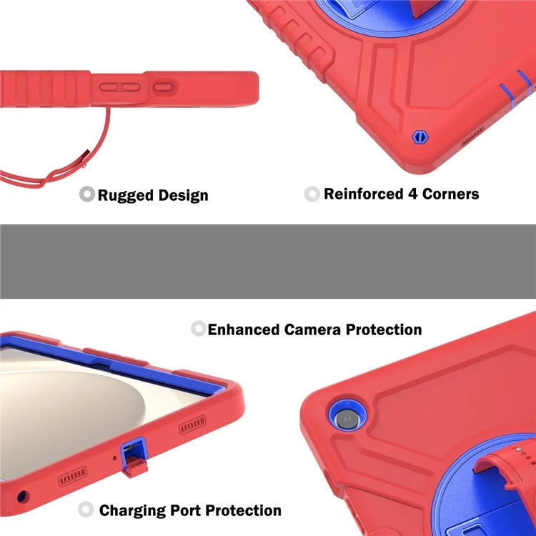 X-Shaped Series for Samsung Galaxy Tab A9+ Case PC+Silicone Rugged Shockproof Tablet Cover