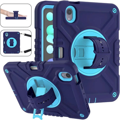 X-Shaped Series for iPad mini (2021) Tablet Case Kickstand Rugged Cover with Shoulder Strap