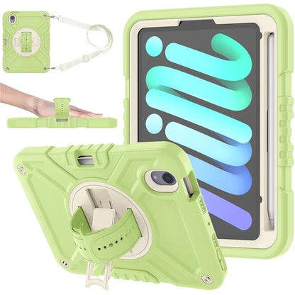 X-Shaped Series for iPad mini (2021) Tablet Case Kickstand Rugged Cover with Shoulder Strap