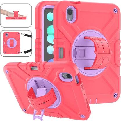 X-Shaped Series for iPad mini (2021) Tablet Case Kickstand Rugged Cover with Shoulder Strap