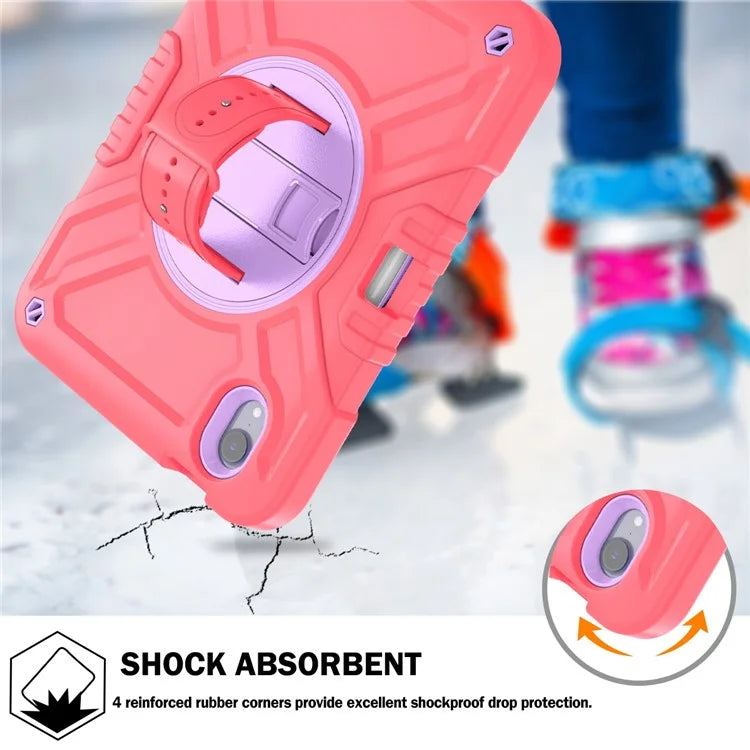 X-Shaped Series for iPad mini (2021) Tablet Case Kickstand Rugged Cover with Shoulder Strap