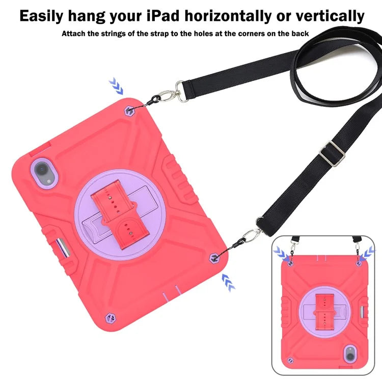 X-Shaped Series for iPad mini (2021) Tablet Case Kickstand Rugged Cover with Shoulder Strap