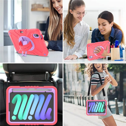 X-Shaped Series for iPad mini (2021) Tablet Case Kickstand Rugged Cover with Shoulder Strap