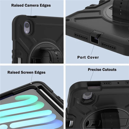 X-Shaped Series for iPad mini (2021) Tablet Case Kickstand Rugged Cover with Shoulder Strap