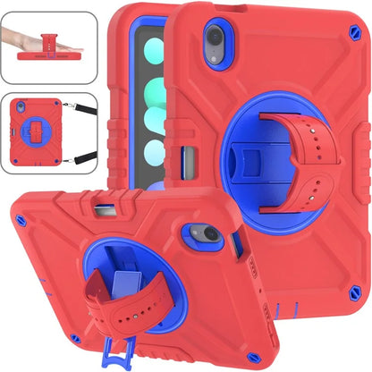 X-Shaped Series for iPad mini (2021) Tablet Case Kickstand Rugged Cover with Shoulder Strap