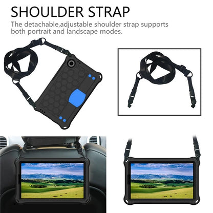 For Samsung Galaxy Tab A9 Protective Case Kickstand EVA Tablet Cover with Shoulder Strap