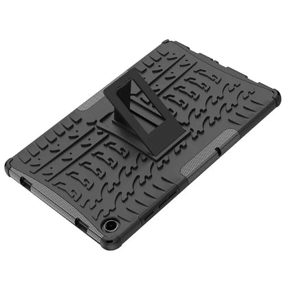 For Samsung Galaxy Tab A9+ Tire Texture Case Shockproof TPU+PC Tablet Cover with Kickstand