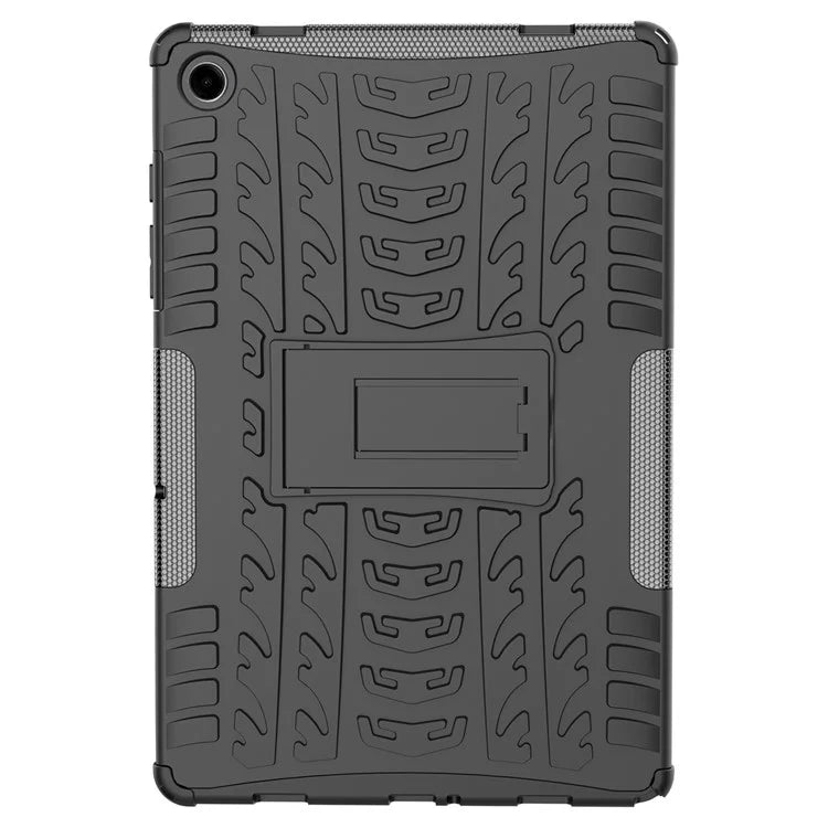 For Samsung Galaxy Tab A9+ Tire Texture Case Shockproof TPU+PC Tablet Cover with Kickstand