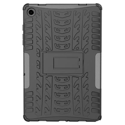 For Samsung Galaxy Tab A9+ Tire Texture Case Shockproof TPU+PC Tablet Cover with Kickstand