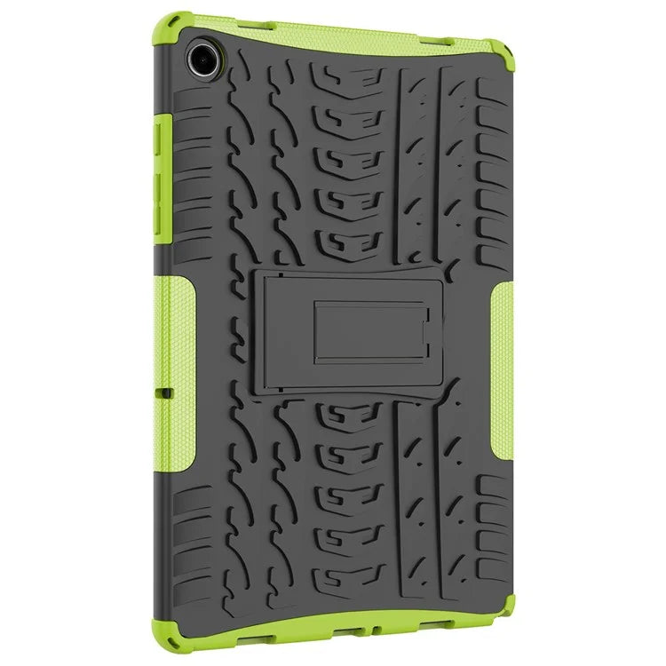 For Samsung Galaxy Tab A9+ Tire Texture Case Shockproof TPU+PC Tablet Cover with Kickstand