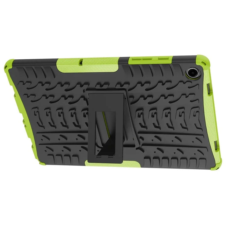 For Samsung Galaxy Tab A9+ Tire Texture Case Shockproof TPU+PC Tablet Cover with Kickstand