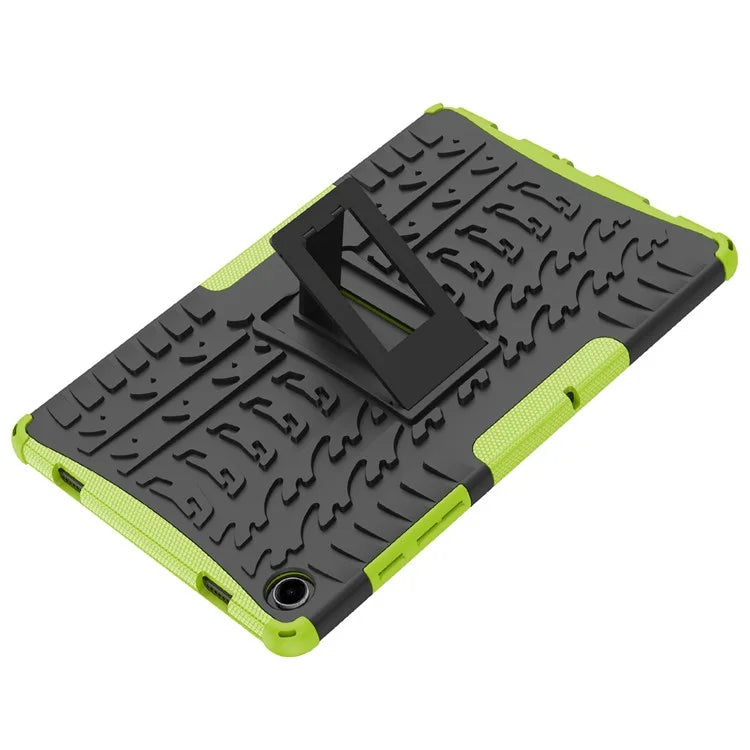 For Samsung Galaxy Tab A9+ Tire Texture Case Shockproof TPU+PC Tablet Cover with Kickstand