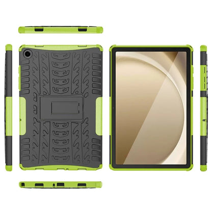 For Samsung Galaxy Tab A9+ Tire Texture Case Shockproof TPU+PC Tablet Cover with Kickstand