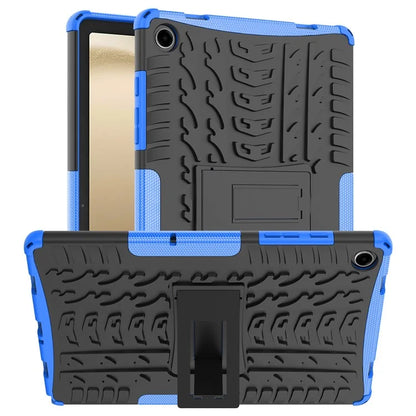 For Samsung Galaxy Tab A9+ Tire Texture Case Shockproof TPU+PC Tablet Cover with Kickstand