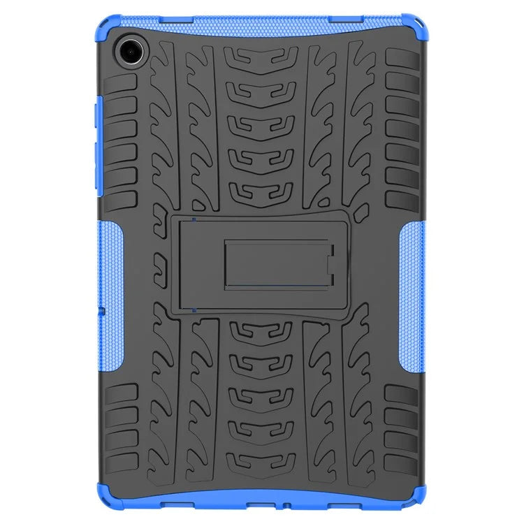 For Samsung Galaxy Tab A9+ Tire Texture Case Shockproof TPU+PC Tablet Cover with Kickstand