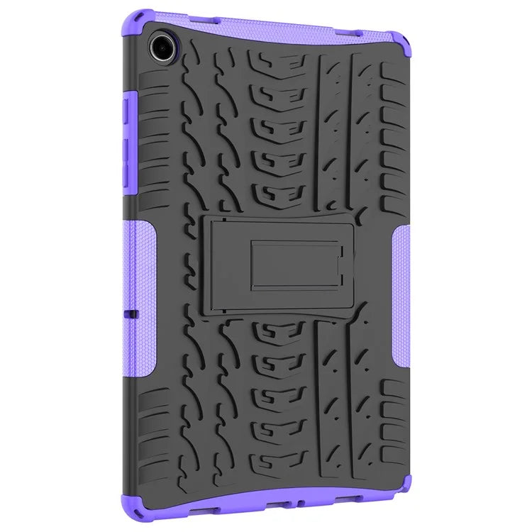 For Samsung Galaxy Tab A9+ Tire Texture Case Shockproof TPU+PC Tablet Cover with Kickstand
