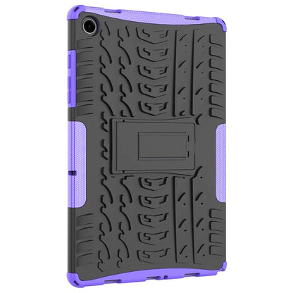 For Samsung Galaxy Tab A9+ Tire Texture Case Shockproof TPU+PC Tablet Cover with Kickstand