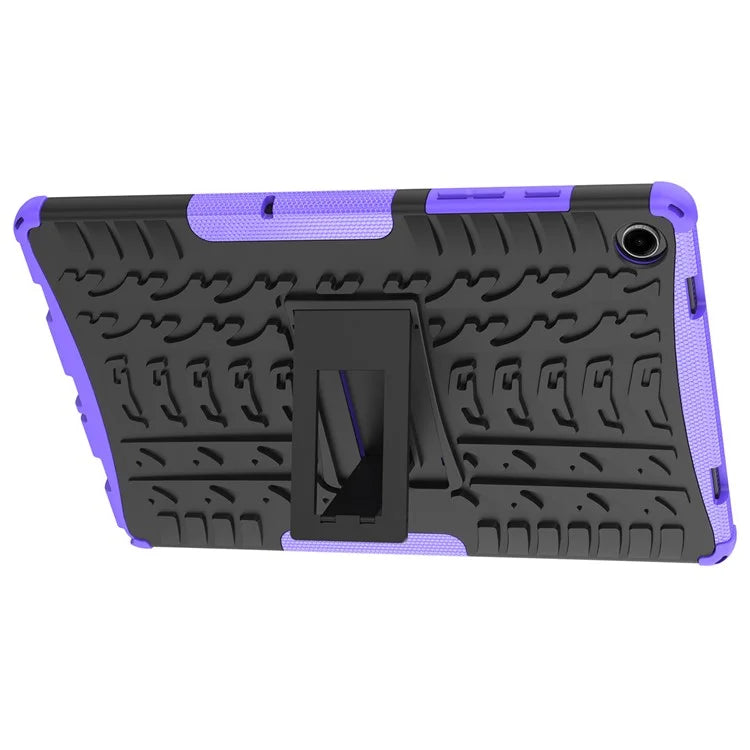 For Samsung Galaxy Tab A9+ Tire Texture Case Shockproof TPU+PC Tablet Cover with Kickstand